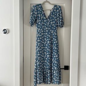 Reformation Blue Floral Midi Maxi Dress
